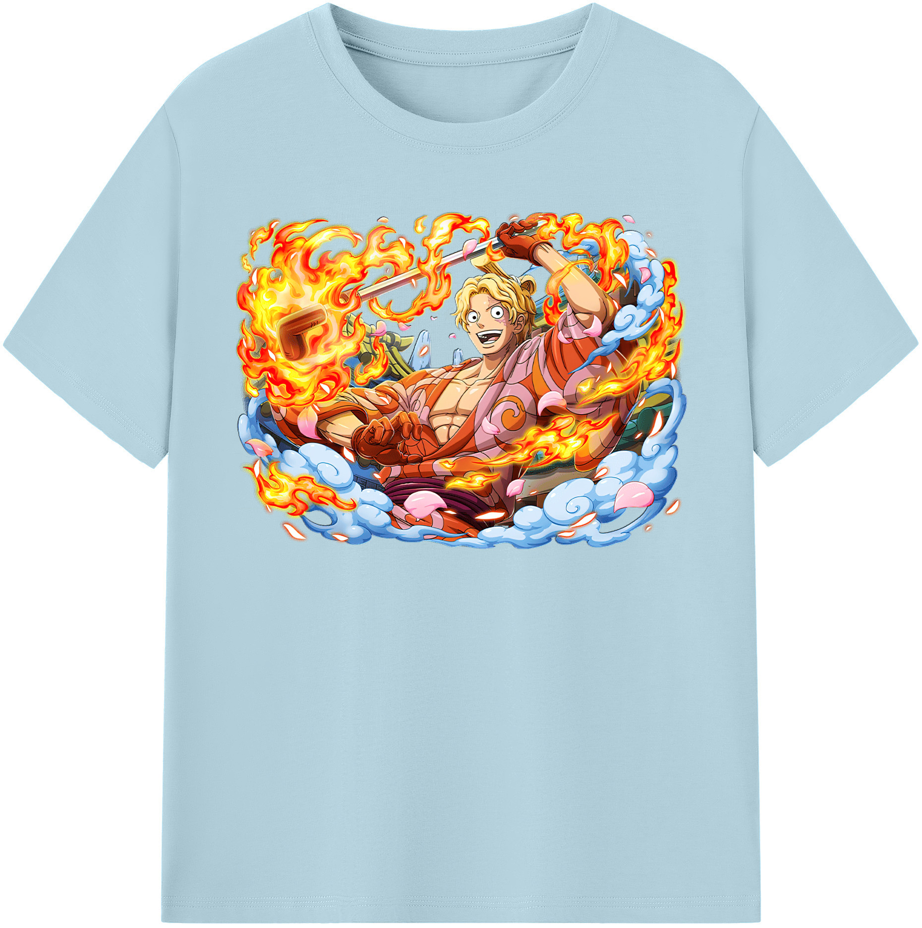 ワンピース サンジ ONE PIECE Sanji 綿100％半袖Tシャツ（フロントプリント）